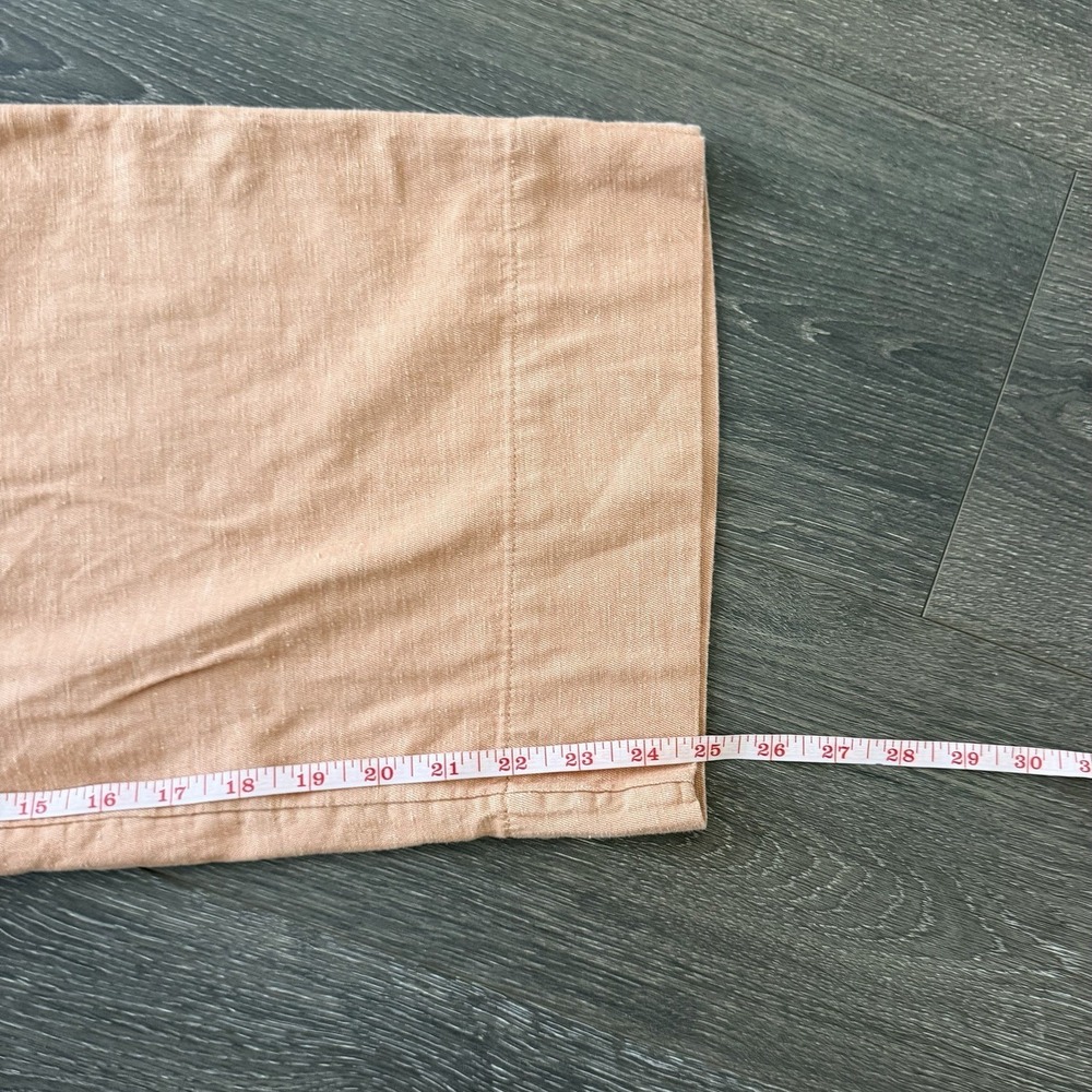J Jill Purejill Linen Cotton Blend Wide Leg Cropped Pants Large Coastal Resort - Picture 8 of 10